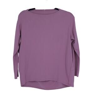 Lululemon Oversized Back in Action Shirt Vintage Plum Long Sleeve Women's 2